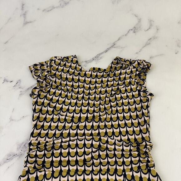 Boden Lily Jersey Knit Maxi Dress Size 4 Petite Yellow Blue Geometric Pockets - Picture 9 of 11